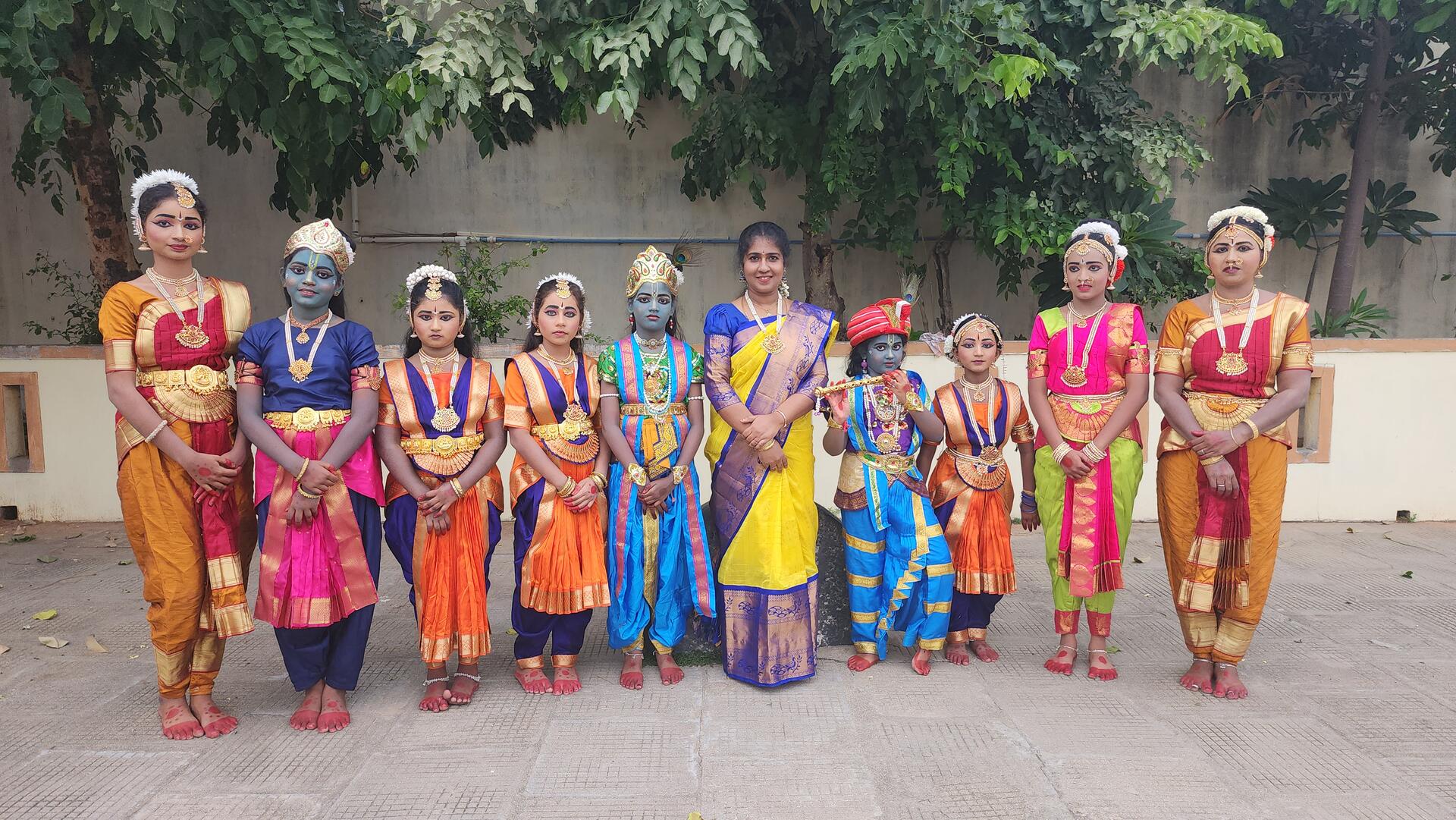 Classical dance pose during recital