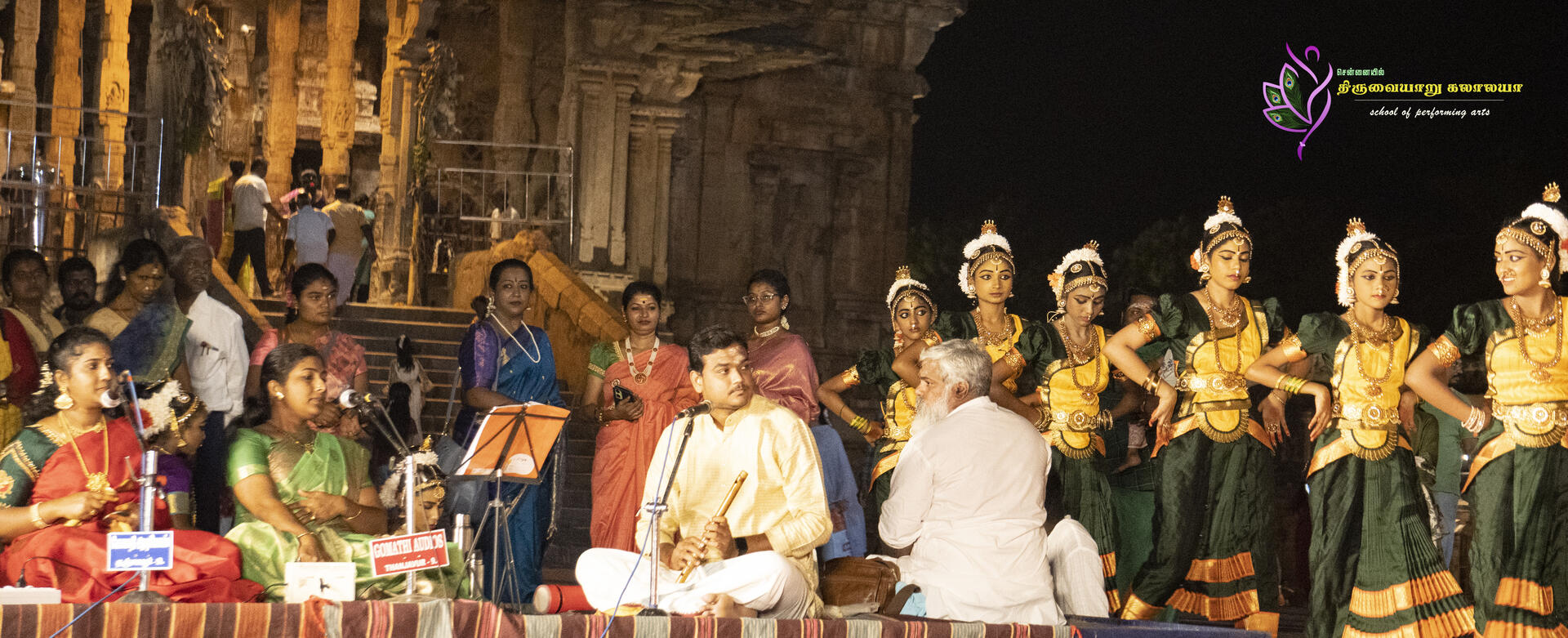 Teenage Bharatanatyam students in serious training at Chennaiyil Thiruvaiyaru Kalalaya